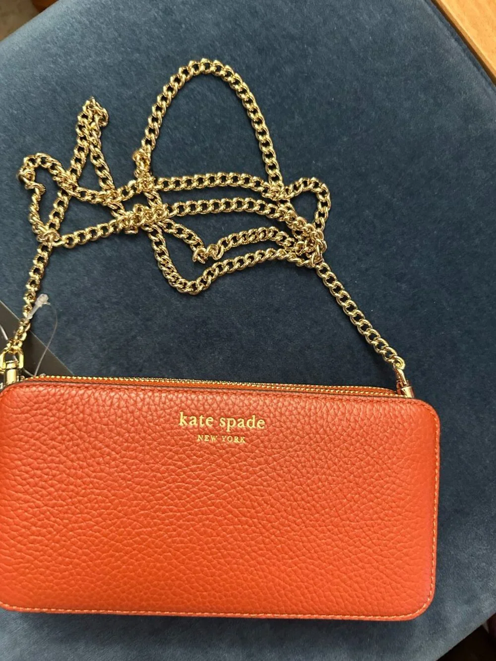 NWT Kate Spade Box CB Clutch Orange